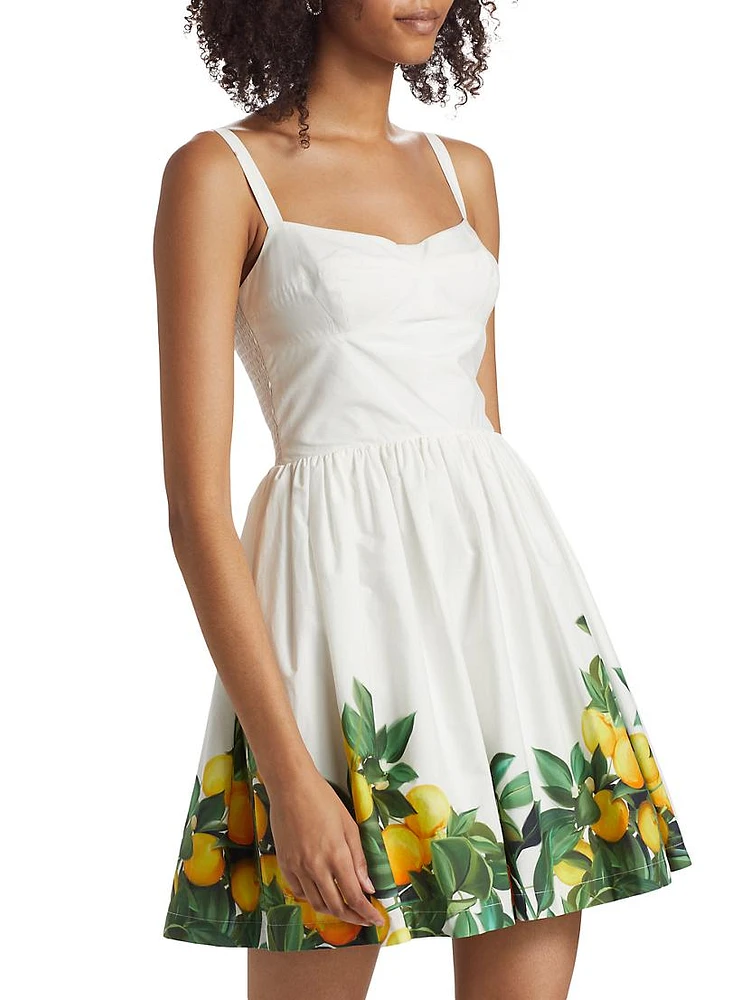 Napoli Lemon Cotton Minidress