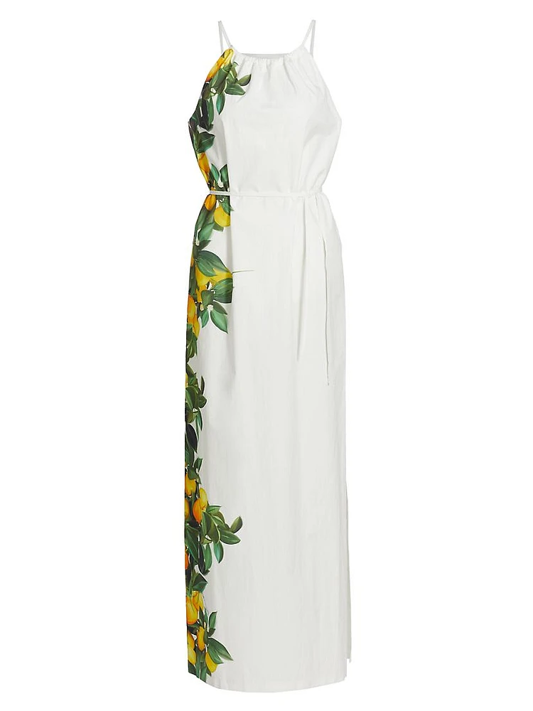 Alicanta Lemon Cotton Maxi Dress