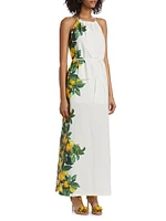 Alicanta Lemon Cotton Maxi Dress