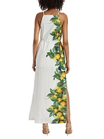 Alicanta Lemon Cotton Maxi Dress