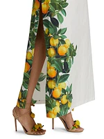 Alicanta Lemon Cotton Maxi Dress