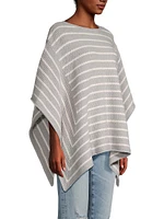 Stripe Cotton Crochet Poncho