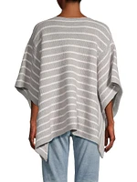 Stripe Cotton Crochet Poncho