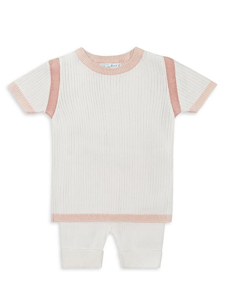 Baby's & Little Kid's Short-Sleeve Ribbed Set