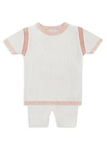 Baby's & Little Kid's Short-Sleeve Ribbed Set