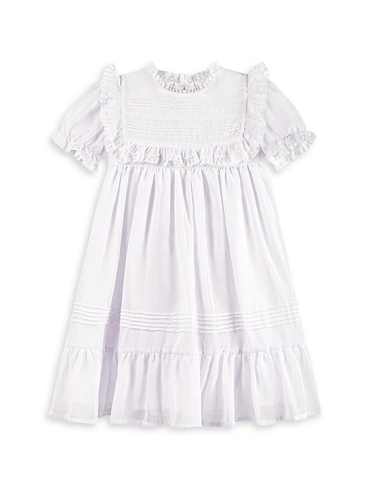 Baby Girl's, Little Girl's & Voile Lace Tea-Length Dress