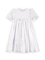 Baby Girl's, Little Girl's & Voile Lace Tea-Length Dress