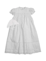 Baby Girl's Pearl Embroidery Special Occasion Gown Set