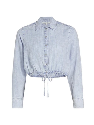 Dillon Denim Crop Blouse