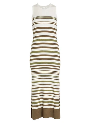 Katya Sleeveless Striped Knit Maxi Dress