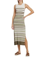 Katya Sleeveless Striped Knit Maxi Dress