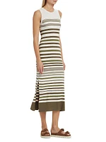 Katya Sleeveless Striped Knit Maxi Dress