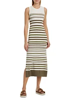 Katya Sleeveless Striped Knit Maxi Dress