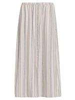 Demi Striped Linen-Blend Maxi Skirt