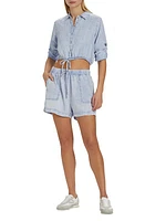 Clara Denim Drawstring Shorts