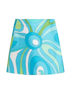 Very Vivara Silk Twill Wrap-Effect Miniskirt