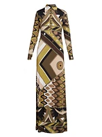 Very Vivara Printed Jersey Satin Maxi Dress