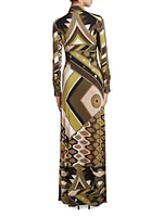 Very Vivara Printed Jersey Satin Maxi Dress