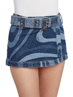 Very Vivara Printed Denim Miniskirt