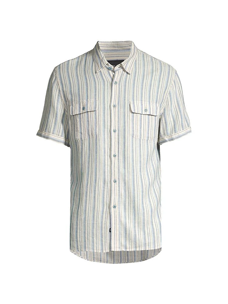 Donnie Striped Button-Front Shirt