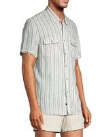 Donnie Striped Button-Front Shirt