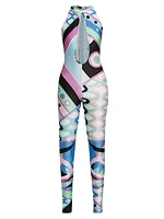 Very Vivara Printed Shiny Stretch Jumpsuit