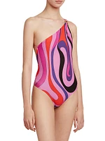 Very Vivara Asymmetric Print One-Piece Swimsuit