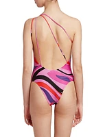 Very Vivara Asymmetric Print One-Piece Swimsuit