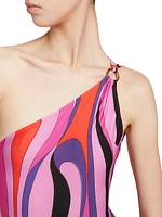 Very Vivara Asymmetric Print One-Piece Swimsuit