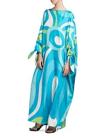 Very Vivara Printed Silk Twill Kaftan