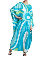 Very Vivara Printed Silk Twill Kaftan