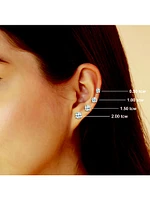14K Gold & Round Lab-Grown Diamond Stud Earrings