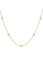 14K Gold & Lab-Grown 7-Diamond Station Necklace/0.70-2.10 TCW