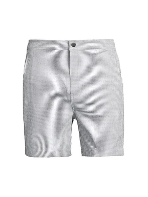 Calder Seersucker Flat Front Shorts