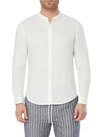 Linen Button-Front Shirt