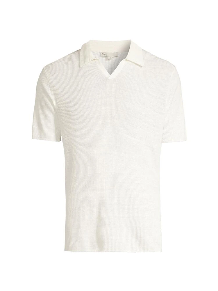 Johnny Linen Short-Sleeve Polo Shirt