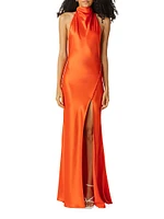 Penelope Satin Halterneck Gown