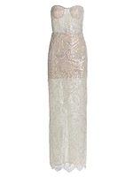 Giselle Embellished Strapless Column Gown