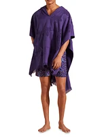 Turtle Jacquard Hooded Caftan