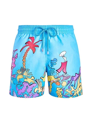 Seabed Graphic Swim Trunks