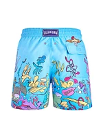 Seabed Graphic Swim Trunks