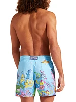 Seabed Graphic Swim Trunks