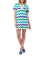 Lido Chevron Crochet Cover-Up Minidress