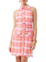 Mirabella Plaid Tweed Minidress