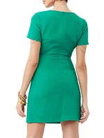 Pearl Sculpted Sheath Minidress