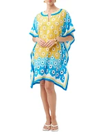 Theodora Floral Silk Caftan Dress