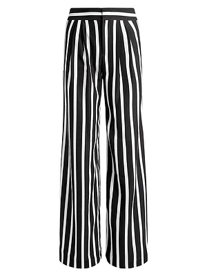 Pompey Striped Wide-Leg Pants