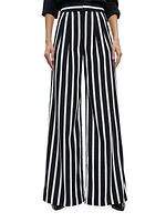 Pompey Striped Wide-Leg Pants