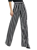 Pompey Striped Wide-Leg Pants