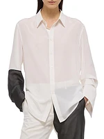 Colorblocked Silk Shirt